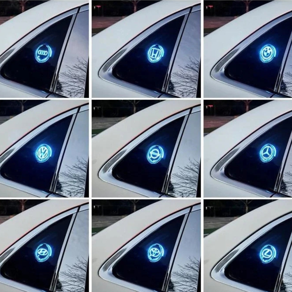 Rechargeable LED Car Logo – Neon Light Effect